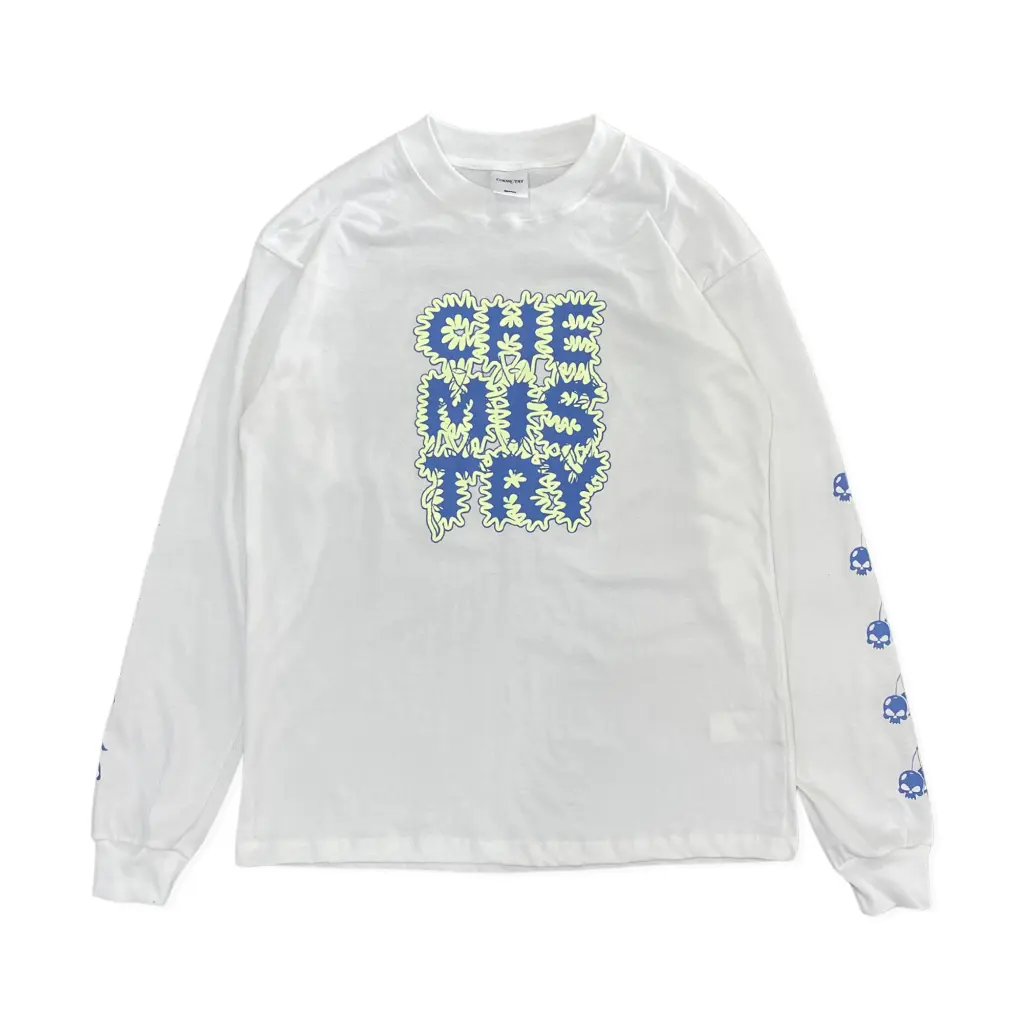 Chemistry Straight - Long-Sleeve T-Shirt Kaos Lengan Panjang Oversize - Mazard MD White