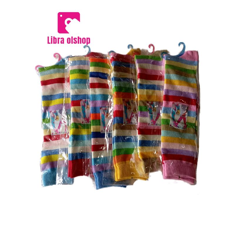 Kaos Kaki Belang Selutut/Kaos Kaki Belang Warna Wanita Dewasa Panjang Garis 1