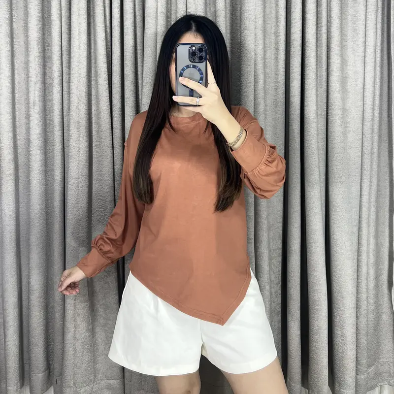 Vivienne Top - Tshirt Wanita Lengan Panjang Asymmetric Top 4
