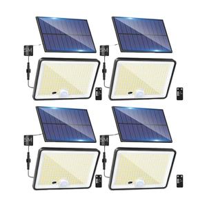 屋外用ソーラーLEDストリップライト（リモコン付き）、342個のモーションセンサー搭載スポットライト、防水仕様IP65のソーラガーデンライト