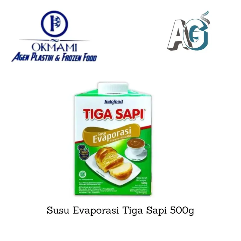 Susu Evaporasi Tiga Sapi 500g |  Susu Evaporasi Murah 0