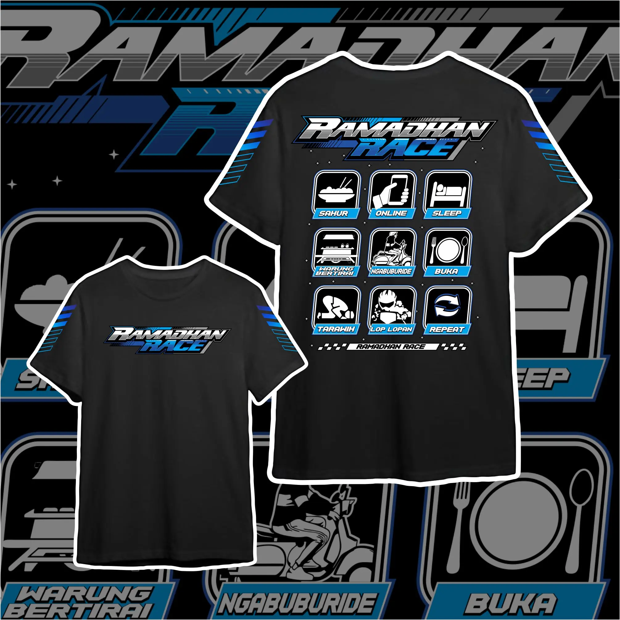 Kaos Ramadhan Race Kaos Anak - Kaos Unisex - Katun Combed Distro Pakaian Nyaman