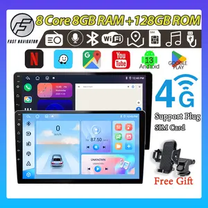 8Cores 8GB+128GB Head Unit Support Plug SIM Card IPS Car Screen Android 13 Mobile Navigasi , Built-in Fan Car Radio / FM radio player, GPS, Wifi, Bluetooth Untuk TOYOTA Daihatsu Mitsubishi android mobil Navigation