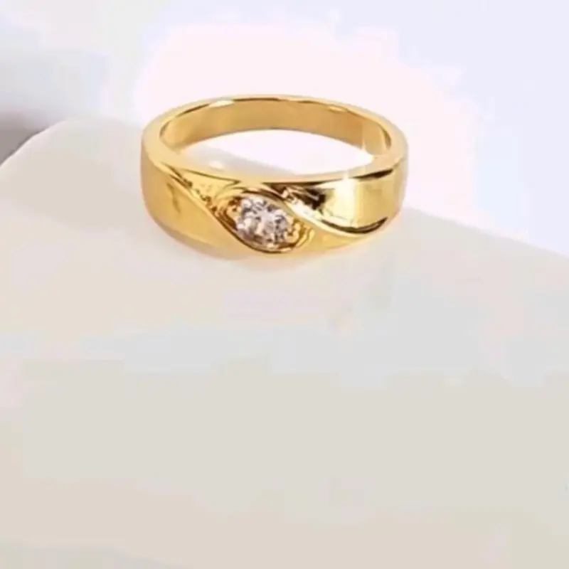 Cincin Emas Permata Satu - Model Terbaru 0