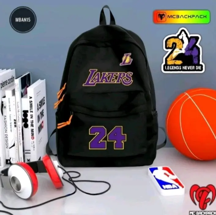 TAS RANSEL SEKOLAH LAKERS PRIA DAN WANITA~Tas punggung pria dan wanita~Ransel kuliah 4