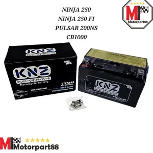 AKI ACCU KERING KNZ MF GTZ7A - BS 2,38kg 12V 8AH / 10HR KNZ NINJA 250 KARBU NINJA 250 FI PULSAR 200NS CB1000