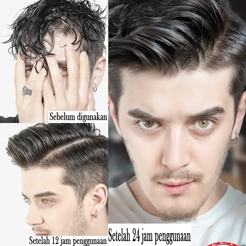 Hair Styling gel hair spray Gel Rambut Sisir minyak rambut pria 180ml Penata Tahan Lama Tidak Lengket Kering Berminyak Ketombe Perawatan Pomade Mousse volumizing  hair hair  wax 3