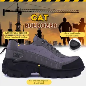 Sepatu Safety Boots Pria Wanita Caterpillar / Sepatu Septy Bikers Ujung Besi Kerja Proyek Lapangan Sefty Outdoor Touring Tracking Adventure