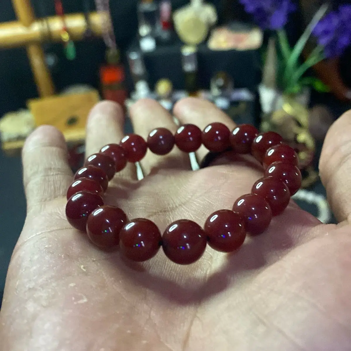 New Gelang Cakrakrapati Batu Red Garnet Top Trendy manik khitan ring kalung silc oval merah