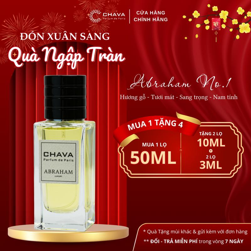   Nước Hoa Nam Đẳng Cấp Cuốn Hút  C CHAVA LUXURY ABRAHAM Mùi Hương Gỗ Trầm Ấm Nam Tính Điềm Tĩnh - Phong Cách Chân Thành Trưởng Thành Đáng Tin Cậy - Chính Hãng Lưu Hương Lâu 6-8h Da & 3-7 Ngày Quần Áo Tiêu Chuẩn Pháp Perfume Xịt Thơm 