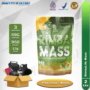 RimbaLife Rimba Mass 2 lbs 900 Grams - Susu Suplemen Gainer bulking gym bodyfit bodyfitstation