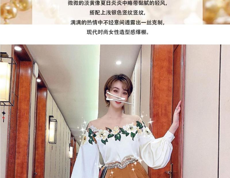 Product Introduction of Áo Sơ Mi Thêu Lưới Thiết Kế Cho Nữ, Hàng Mới Về Mùa Mùa Xuân 2024, Áo Sơ Mi Thêu Hoa Nặng Áo Sơ Mi Nhỏ Đẹp Sang Trọng 5