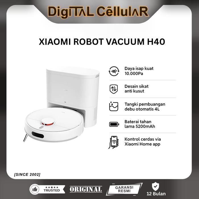Gambar (DCG) XIAOMI MI ROBOT VACUUM H40 GARANSI RESMI DAYA HISAP KUAT dari DIGITAL CELLULAR GRUP Kota Medan Tokopedia