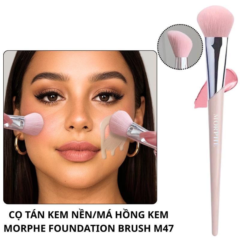 Cọ Trang Điểm Đánh Nền & Đánh Má Hồng Lông Mềm Form Cọ Vát MORPHE Foundation…