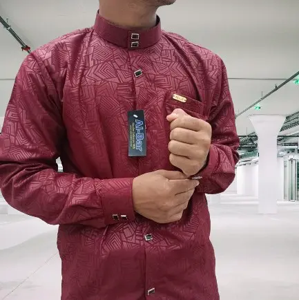 kemko  terbaru 2024      Katun Embos Lembut Nyaman Poliester Baju Muslim High Simple cowok premium Slimfit Tebal  Motif Keren Formal  Kurta Koko Panjang Sultan Pria Dewasa 2