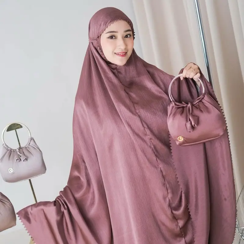 KIMYA ID Mukena Ismiyah Bahan Cradenza Silk Traveling Friendly Mewah 2 in 1 Resleting Dagu Silky Lembut