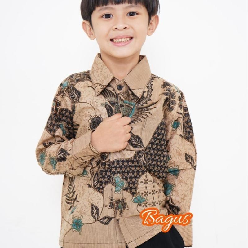Kemeja Batik Anak Laki-laki 1-12th || Kemeja Batik Anak Lengan Panjang Terbaru Trendy Masa Kini inovasi style 4
