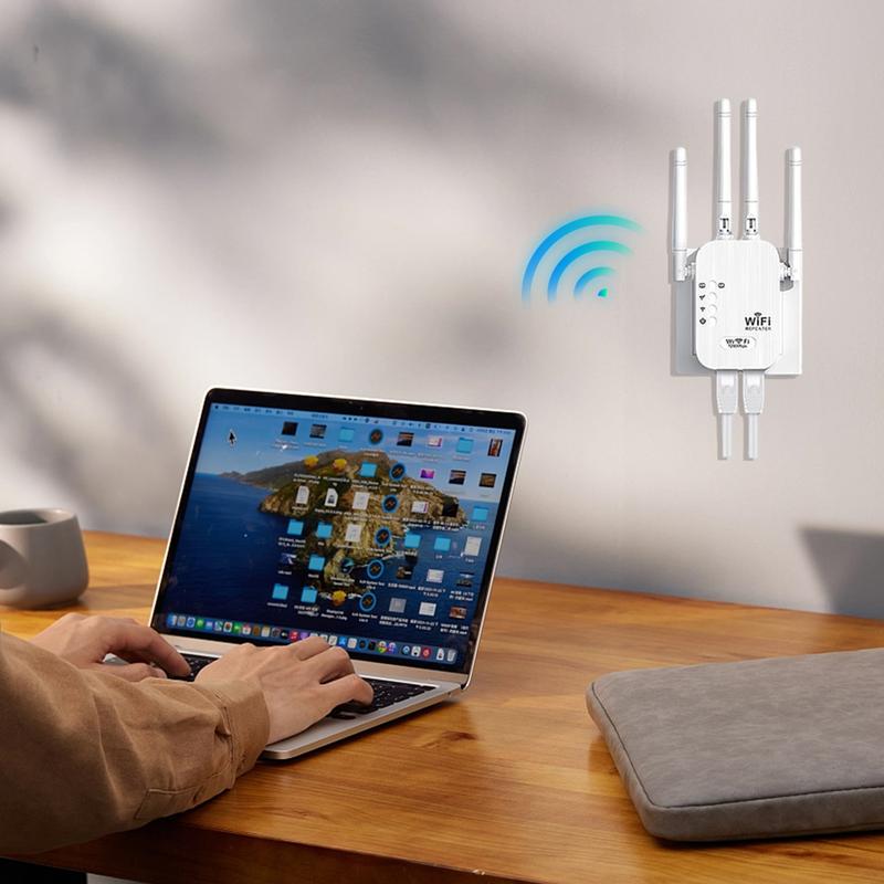 Product Introduction of WiFi Extender 2025, 1200Mbps Dual Band (5GHz/2.4GHz) Signal Booster, Covers 10,000 sq. ft & 50 Devices, Repeater with Ethernet Port for Home, Gifts 6