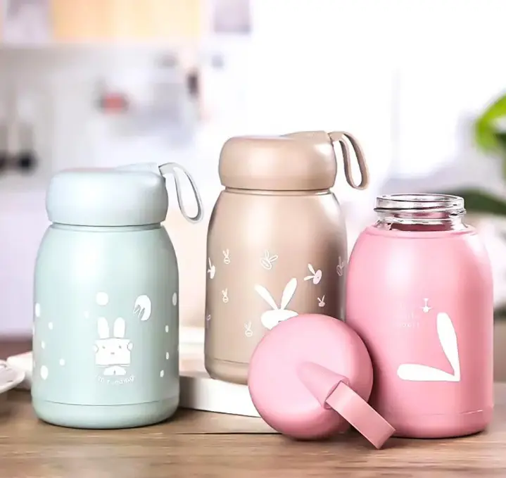 Botol Air Minum Kaca Bunny Kelinci / Botol Minum Rabbit Lucu Bottles Kitchenware Water 1