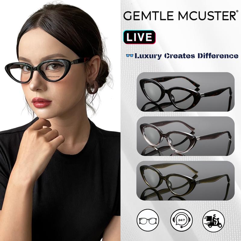   Tròng Kính Đổi Màu   Gọng Kính Mắt Mèo Cổ Điển Siêu Nhẹ Dành Cho Nữ Chặn Ánh Sáng Xanh Kính Mắt Trùng 81065 