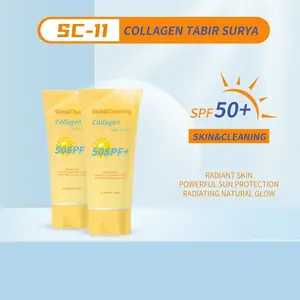SC-11 Collagen Tabir Surya SPF 50 PA+++ Tabir Surya untuk Skin Barrier Melembapkan Kulit Wajah Menenangkan Mencerahkan Niacinamide & Vitamin C