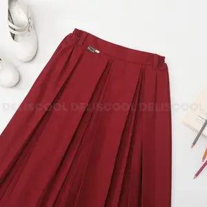 Deliscool Seragam Rok Double Rempel Merah Panjang rok rempel merah sd seragam sekolah