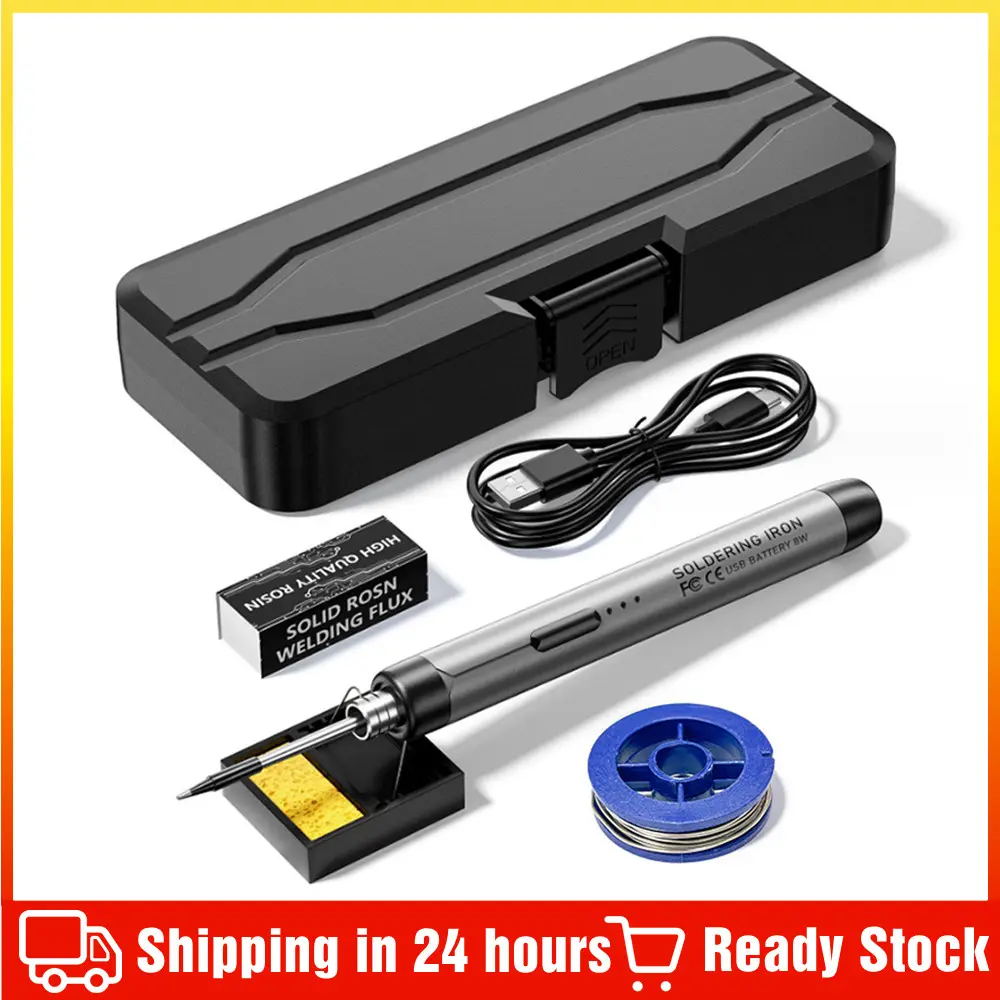USB Soldering Iron Kit Type-C Interface Electric Soldering Iron Adjustable Temperature Welding Tool