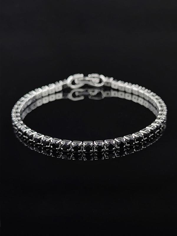 Luxury Rhinestone Decor Matching Bracelet for Women, 2024 New Trendy Fashion Accessories for Wedding Engagement Bridesmaid Costume Dress Prom Daily Wear 1