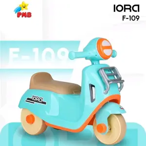 PMB MAINAN ANAK RIDE ON SEPEDA KESEIMBANGAN VESPA IORA BK02 F109 PASTEL dengan Musik Lampu LED Penahan Belakang dan Tempat Penyimpanan Warna Hijau Pink Cream Cocok untuk Usia 1-3 Tahun Max BB 25kg