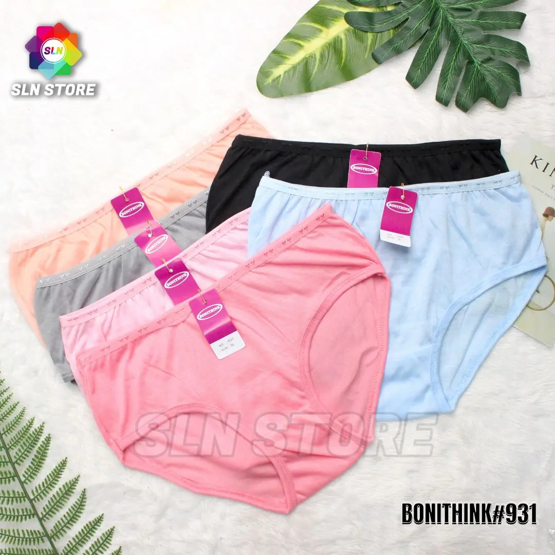 SLN - (12PCS) CELANA DALAM WANITA BONITHINK SAJIRA POLOS KARET LOVE - 931