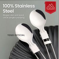 Gambar Sendok Garpu Pisau Lipat Set Alat Makan Portable Cutlery Travel Camping Spoon Fork Knife Set With Pouch dari Toso Mart Kota Administrasi Jakarta Pusat 5 Tokopedia