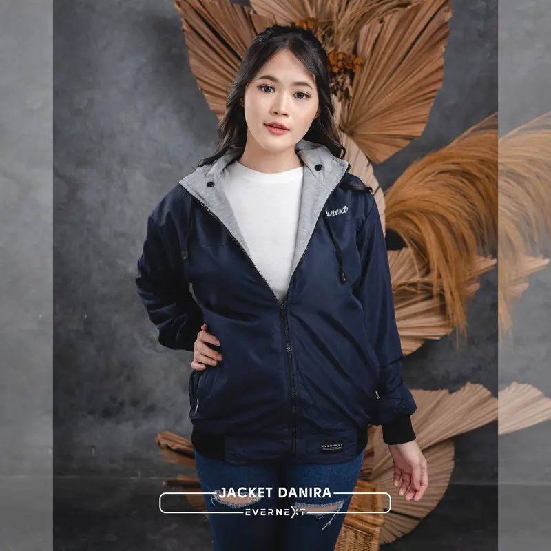 EVERNEXT Jaket Bolak Balik Wanita Jaket Outdoor Cewek Jaket Motor Danira Reversible Jacket Fleece Wanita Nyaman Outer Tebal 5