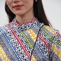 Gambar NONA RARA - Tunik Aryni Wonogiren T4566, Baju kerja batik blouse tunik wanita modern - S dari Nona Rara Batik Kota Administrasi Jakarta Timur 3 Tokopedia