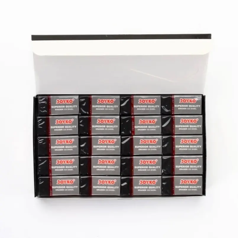 1 pak (40pcs) JOYKO-penghapus kecil hitam/putih eraser 526-B40BL Stationery Pensil