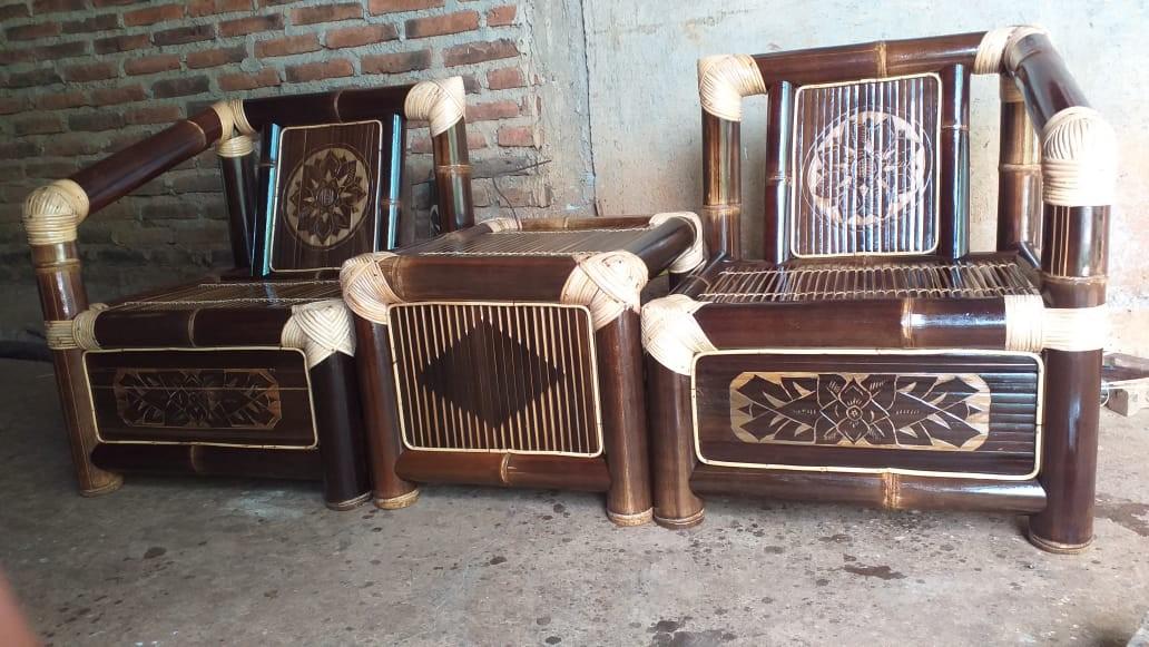 KERAJINAN KURSI BAMBU Asli produk lokal Bener purworejo