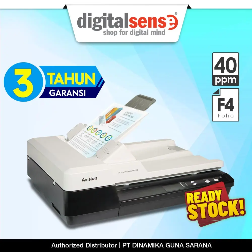 Scanner Avision AD130 ADF + Flatbed 30 Lembar/menit A4, Folio/F4
