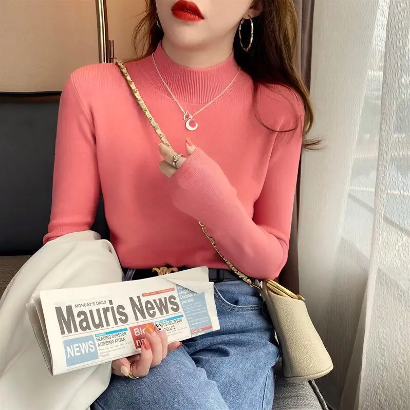AJW [TC] Atasan Rajut Turtleneck Wanita Lengan Panjang | Iner Rajut Turtleneck Knit | Baju Dalaman Turtleneck 6