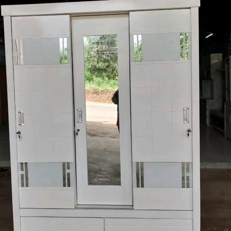 lemari 3 pintu sliding bahan bloktik cat duco tahan air jamur rayap 1