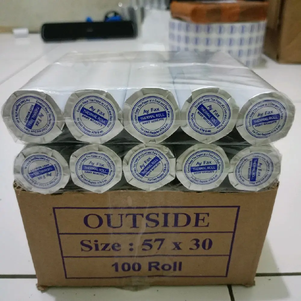 kertas thermal struk EDC bluetooth 58x30 paket 10 pcs Paper