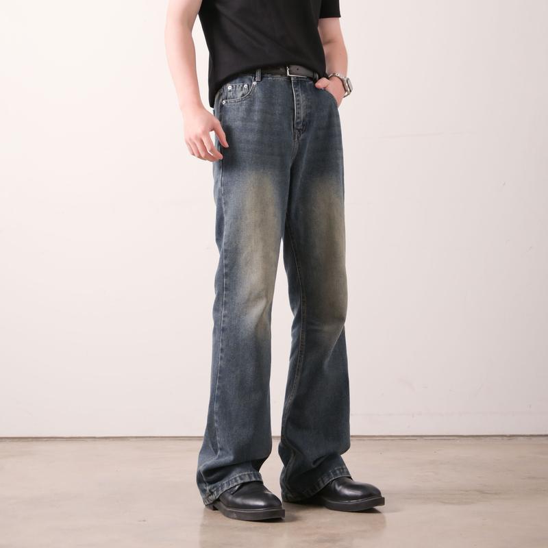 [MỞ BÁN] Quần Jean Nam Ống Loe QTHOUSE, Quần Jean Loe Nhẹ Cạp Cao Tôn Dáng, Che Khuyết Điểm Chân, Phong Cách Douyin Phủ Giày - QTJN02