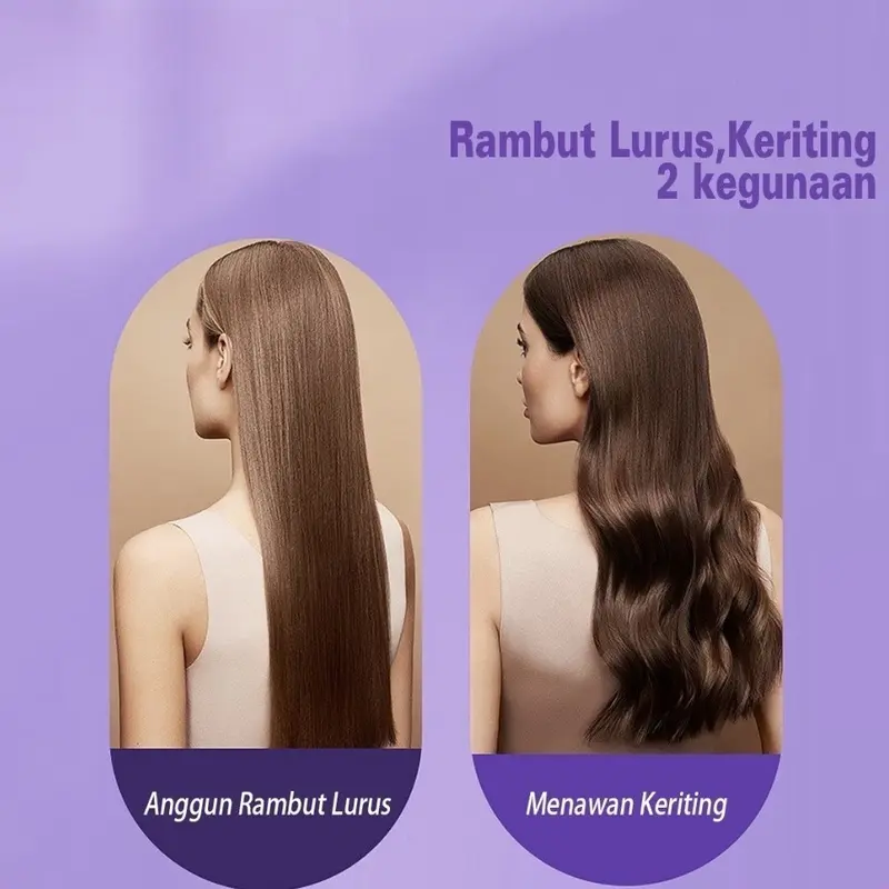 Sisir Rambut Anti Kusut 2 in 1 Pelurus Rambut Elektrik Isi Ulang Mobile Heat Comb 3