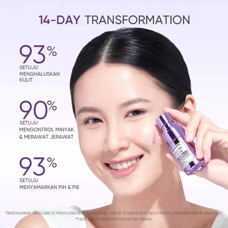 Product Introduction of SKINTIFIC Lactic Acid Skin Renewal Exfoliating Serum muka 20ml Gentle Acne Treatment Pore-Tightening 29
