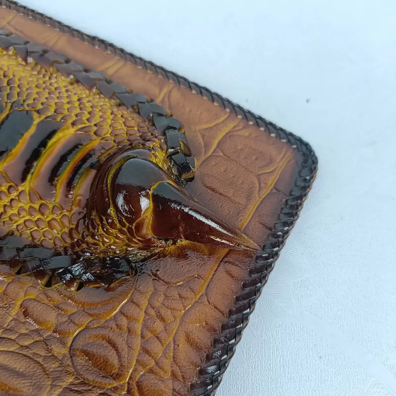 dompet pendek pria model lipat kuku rajut kartu kulit Uang 1