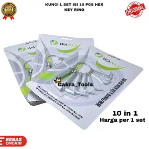 Kunci L Set Isi 10 Pcs Hexagon Key Ring - PREMIUM HIGH QUALITY