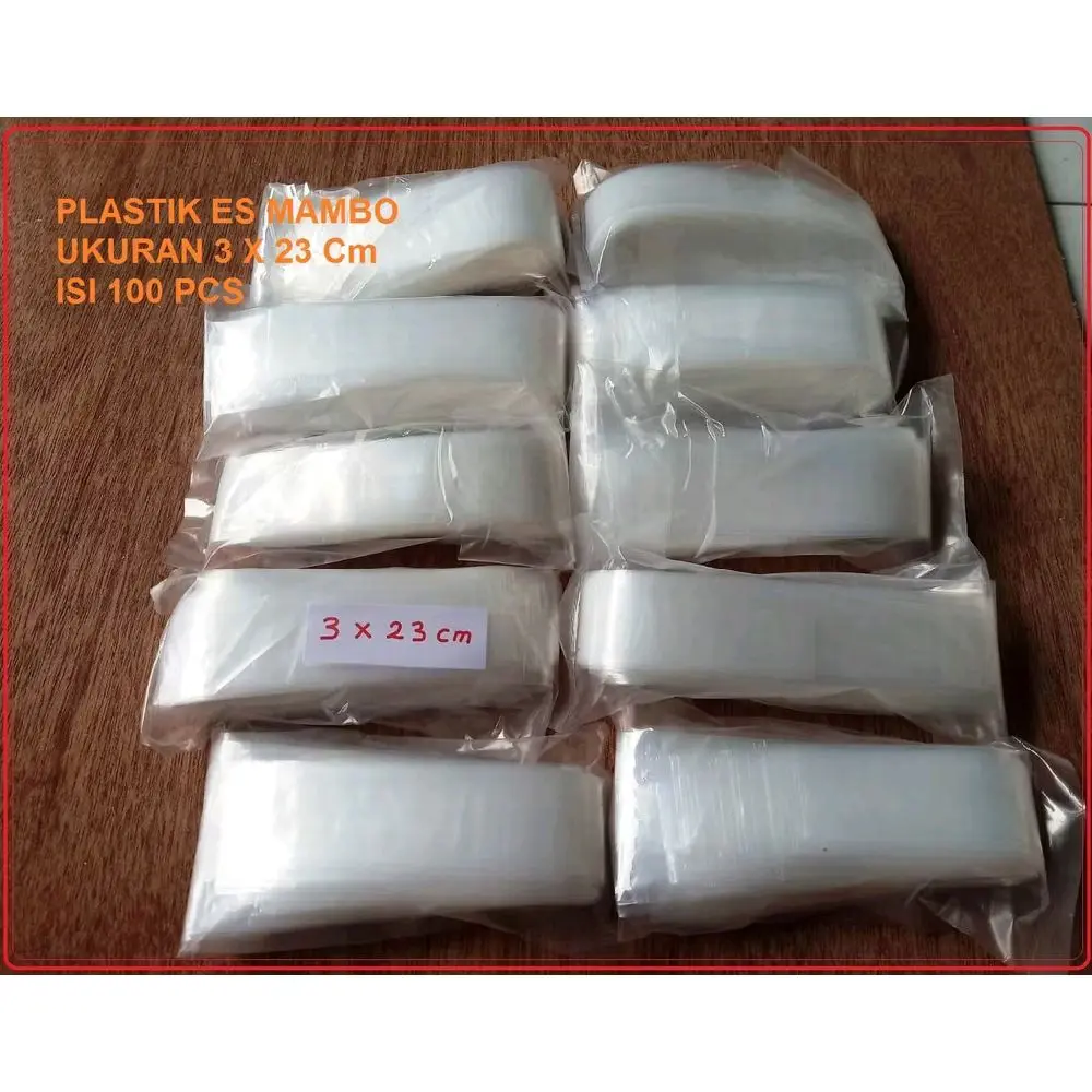 plastik polos Mambo isi 100pcs ukuran 3x23 murah