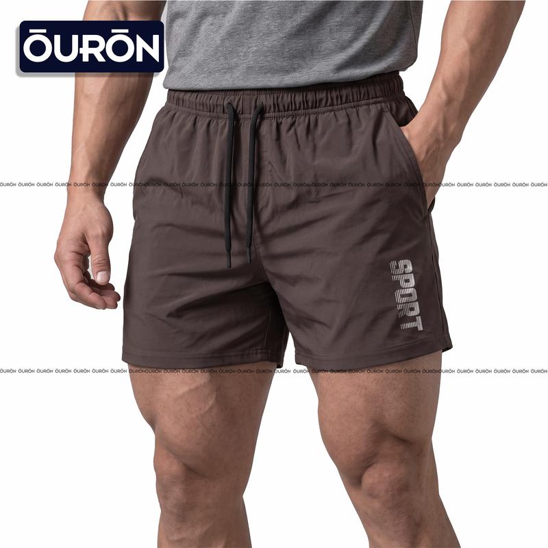 Quần Đùi Nam OURON In Chữ SPORT Vải Co Giãn 4 Chiều Quần Đùi Short Basic Mặc…
