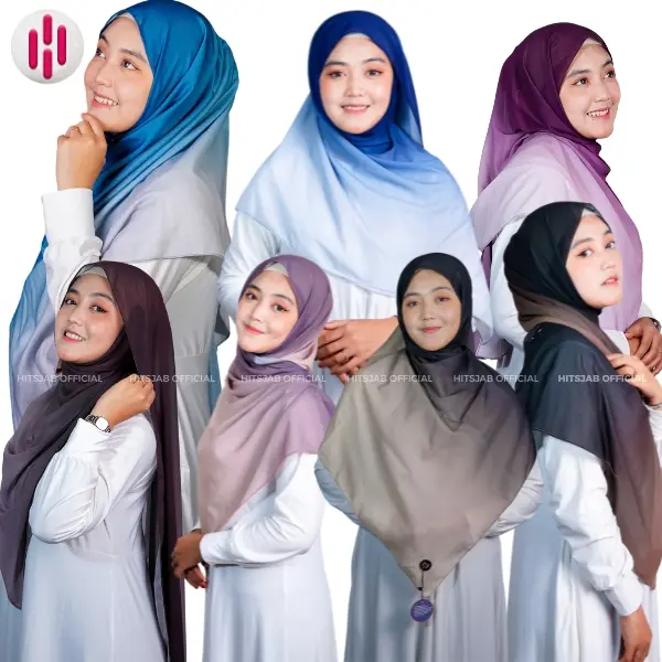 Pashmina 2 Warna Gradasi Voal 2 in 1 Double Warna Daily Gradient 0