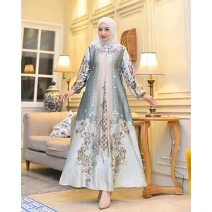 Gamis Silk Premium Quality A Busui Gamis Wanita Muslim Ready Seragaman Gamis Pesta Kekinian