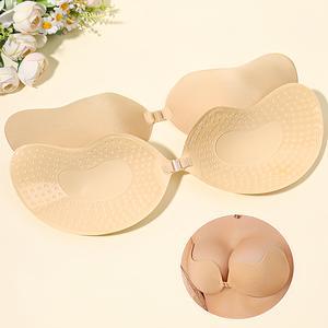 Sujetador Adhesivo para Mujer en Color Marfil con Diseño de Mango y Efecto Invisible Estilo Hot Girl Realza el Busto Pequeño y Aporta Sujeción Ideal para Uso Diario Citas y Fiestas