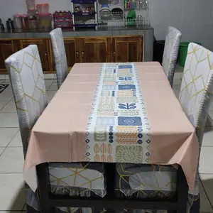 Chair Cover Shabby Rumbai/ Penutup Alas Sarung Kursi Elastis Scretch Rumbai Modern US080